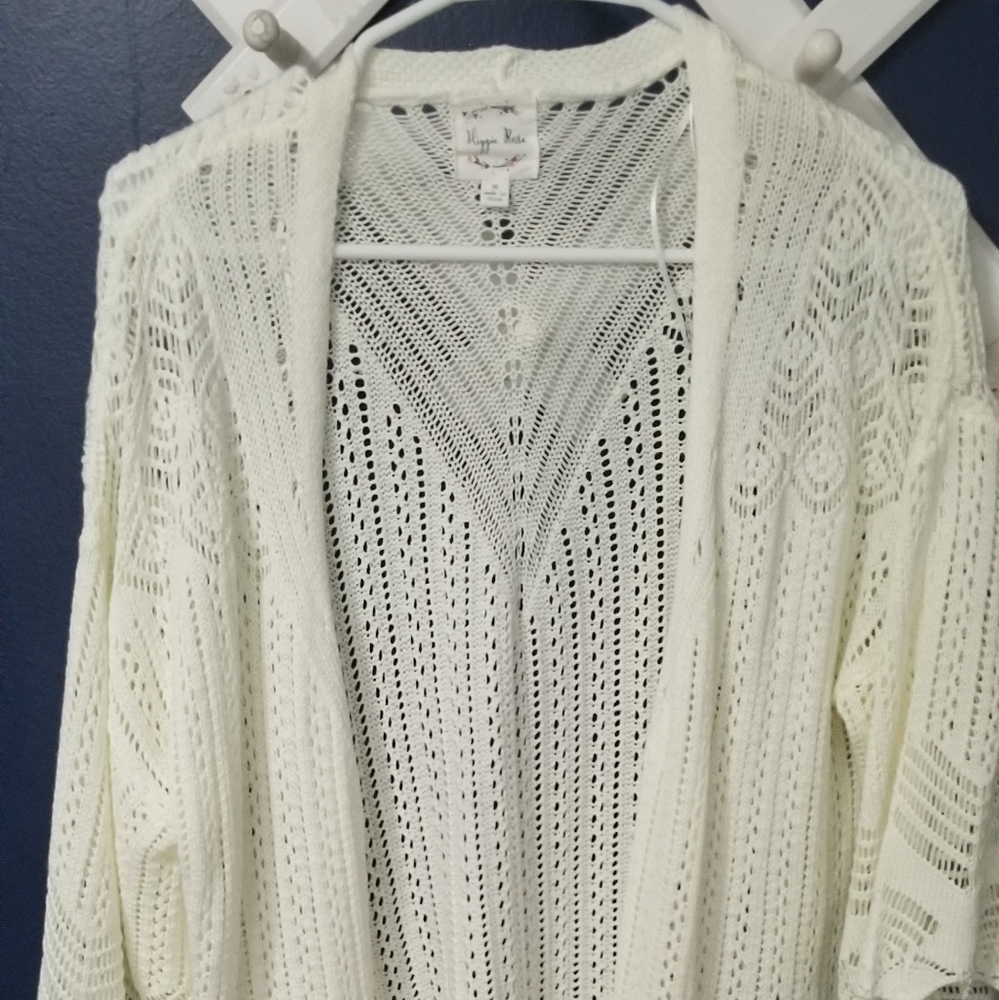 Long off white sweater
